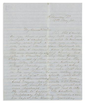 (CIVIL WAR--CONFEDERATE.) John S. McNulty. Letters from a civilian saddler for the Confederate cavalry in the Shenandoah Valley.